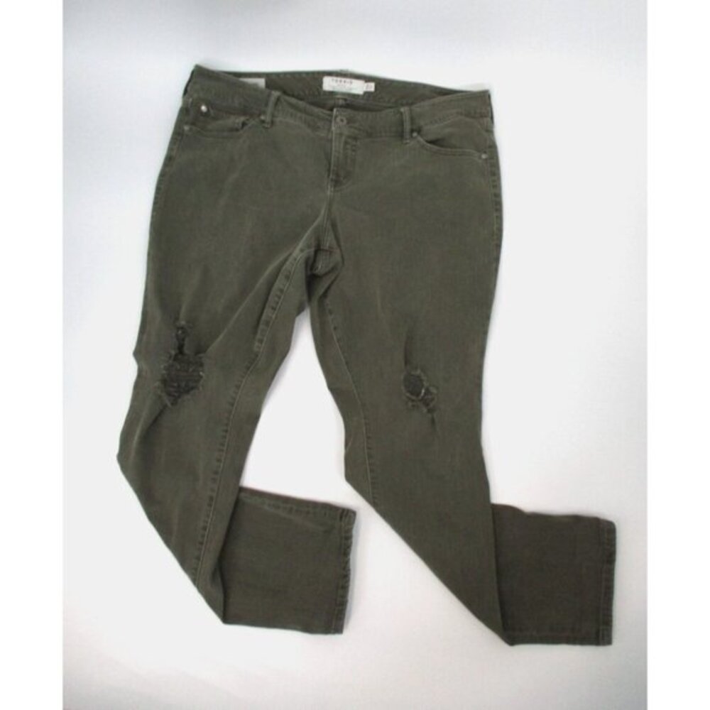 Torrid Boyfriend Jeans Womens Size 16R Distressed Gray - Picture 1 of 16